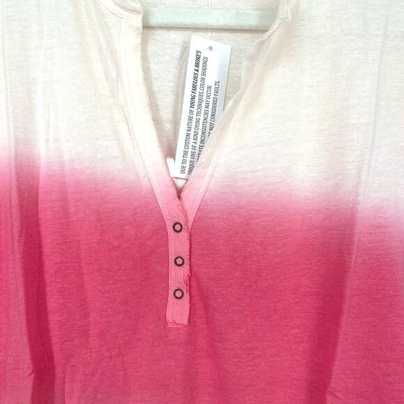 Young Fabulous & Broke Boho Pink Orange White Ombre Top Medium Sleeveless - Picture 4 of 6